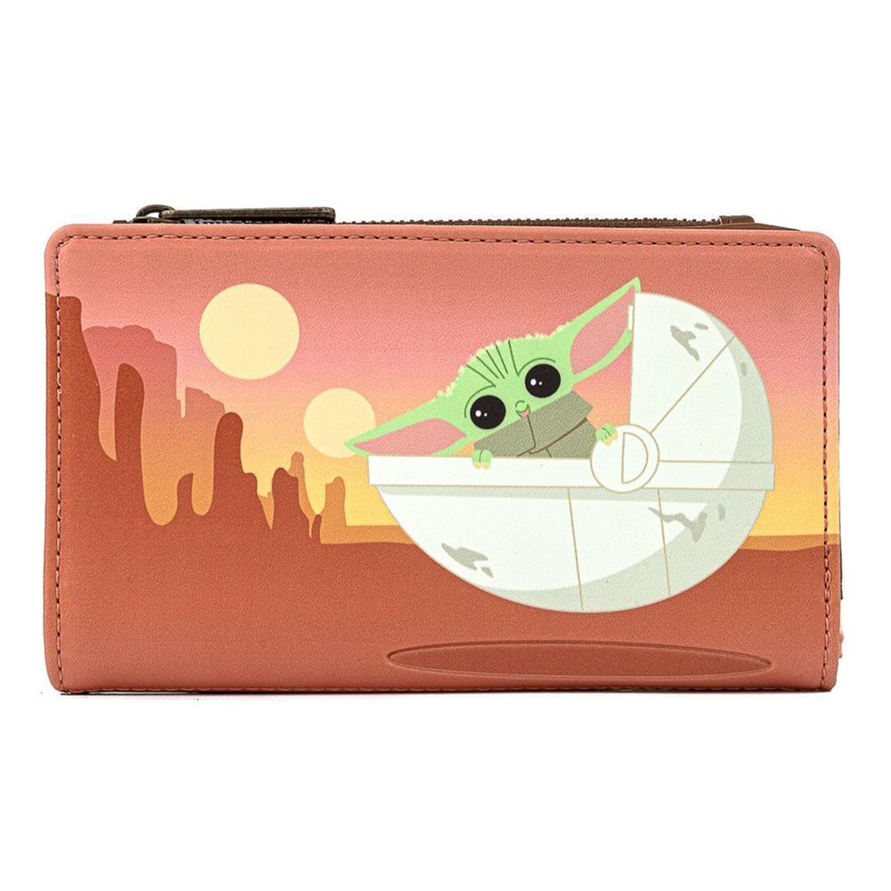 Loungefly Star Wars Baby Yoda Wait For Me Faux Leather Wallet